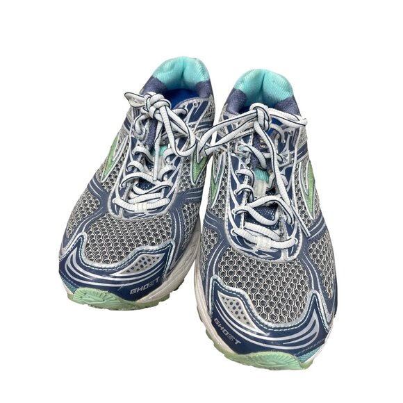 Brooks Ghost 5 Womans green purple running walk sneakers sz 8.5D SKU 9612 - Picture 16 of 16